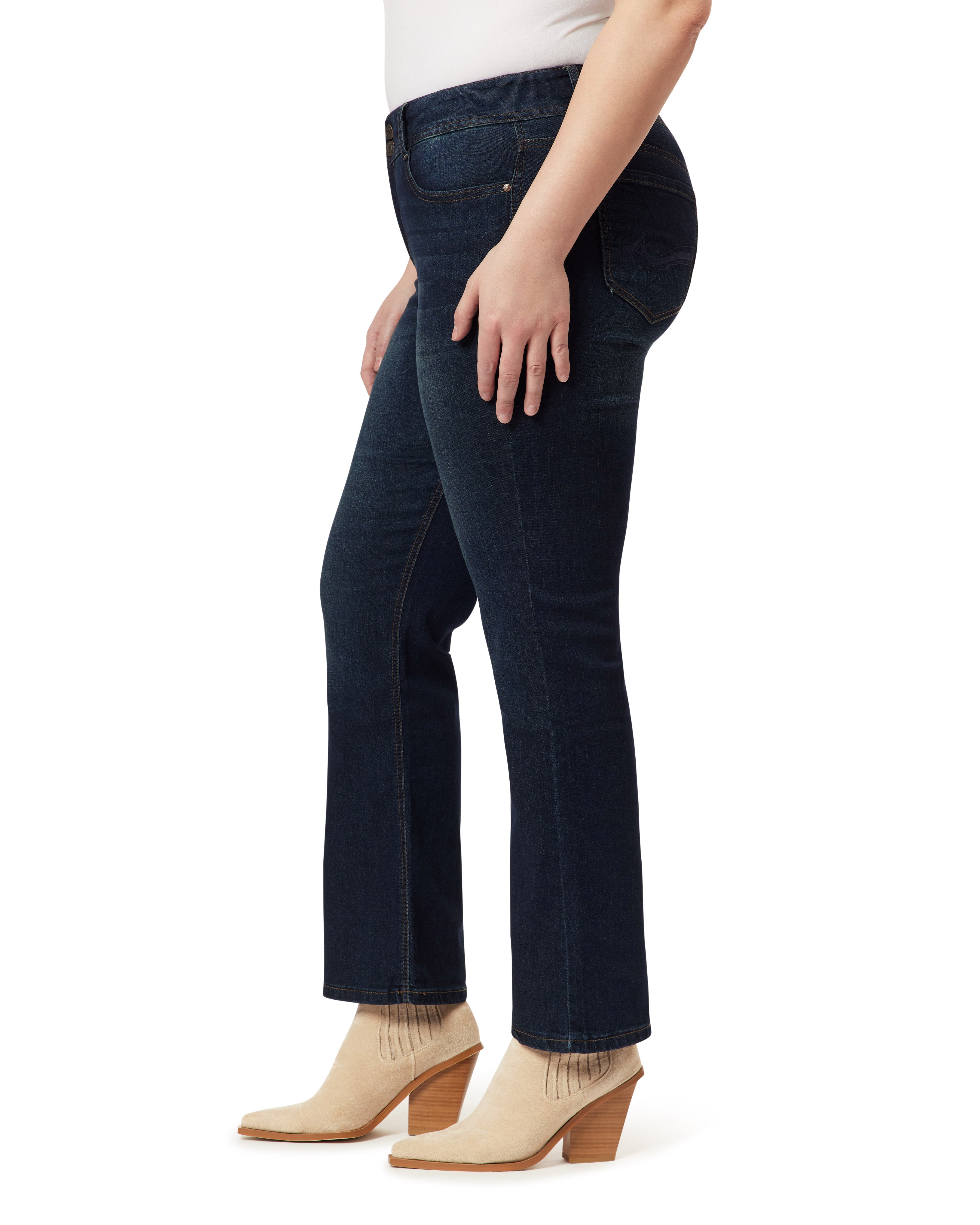 Curvy Bootcut Mid-Rise Jeans (Plus)