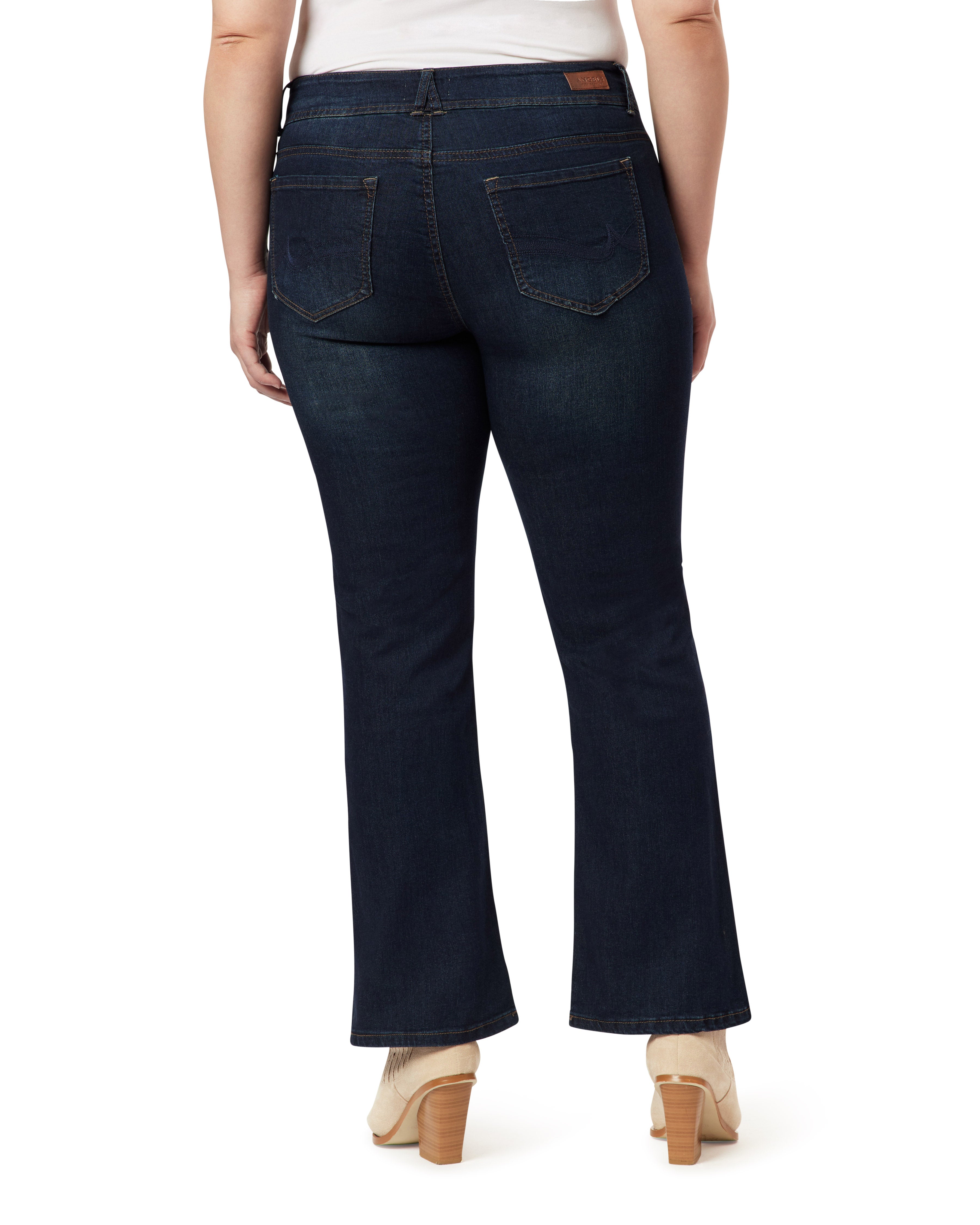 Curvy Bootcut Mid-Rise Jeans (Plus)