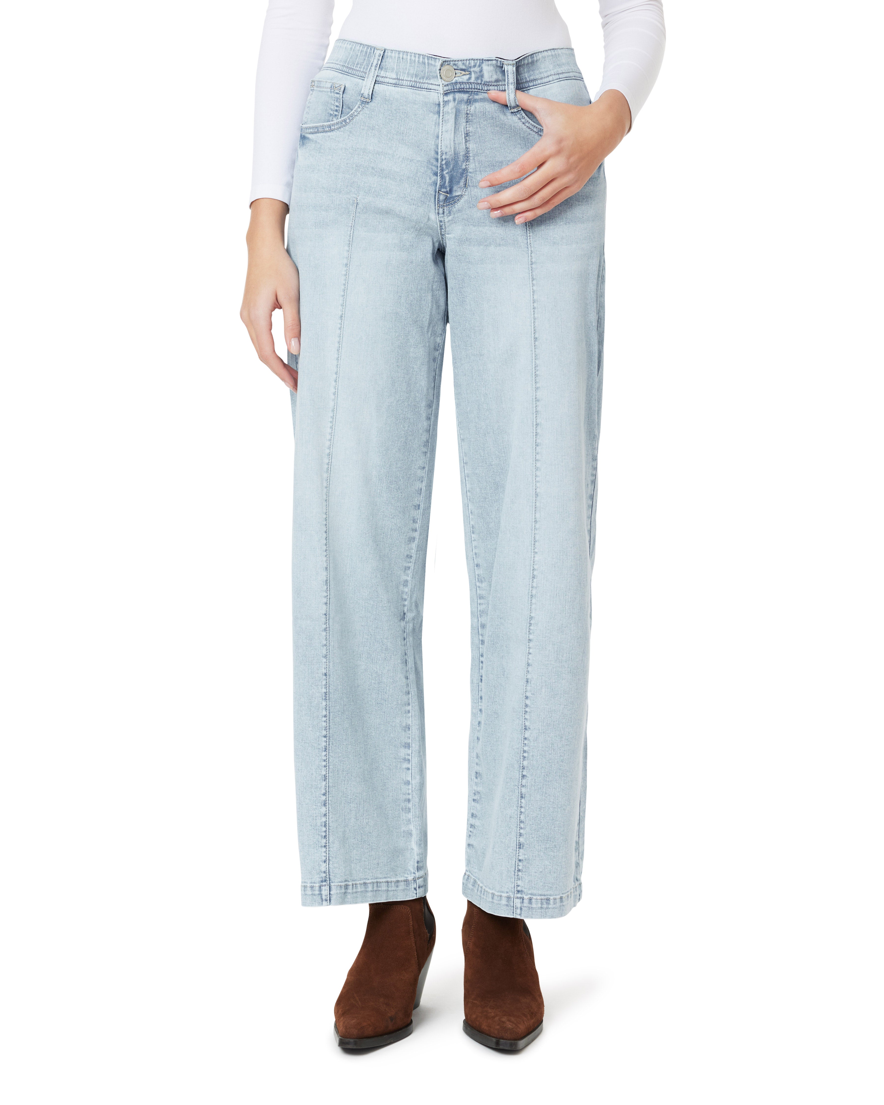 Everbreeze Curvy Mid-Rise Wide Leg Jeans (Regular)